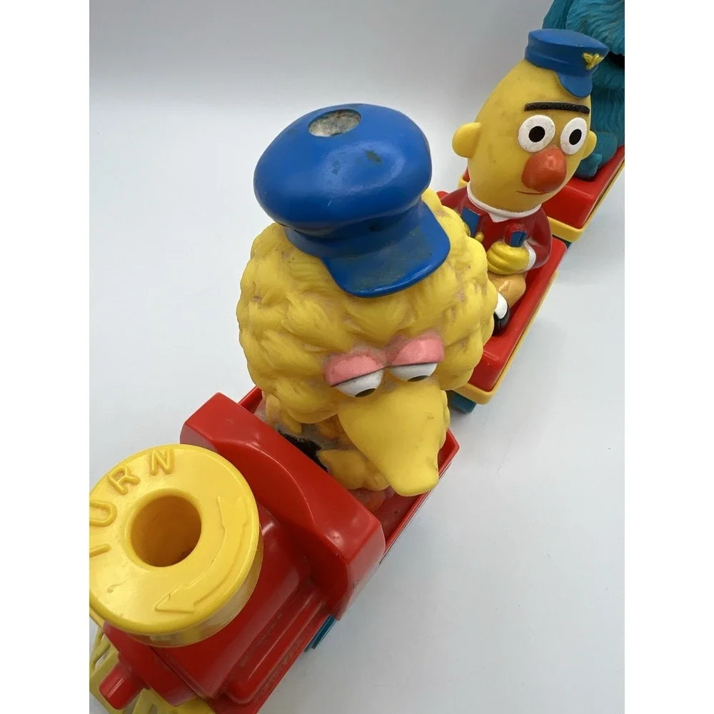 Vintage Tyco Sesame Street‎ Toy Train Big Bird Bert Cookie Monster Wind Up